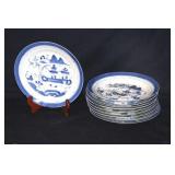 (10) CHINESE "BLUE CANTON" PLATES