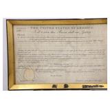 FRAMED ANDREW JACKSON U.S. LAND PATENT