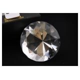 ROSENTHAL CRYSTAL DIAMOND SHAPE PAPERWEIGHT