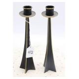 MCM BRUTALIST STYLE CANDLESTICK PAIR