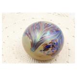 ARTIST SIGNED ART GLASS PAPERWEIGHT