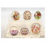 (6) GLASS PAPERWEIGHTS
