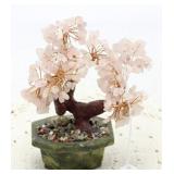 CHINESE FENG SHUI ROSE QUARTZ BONSAI TREE