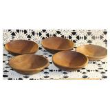 (5) ONE OF A KIND HAND TURNED WOODEN BOWLS