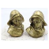 "OLD SALT" FISHERMAN BUST BOOKENDS