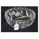 UNSIGNED CUT GLASS BOWL