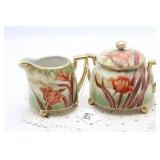 HAND PAINTED NIPPON CREAM AND SUGAR