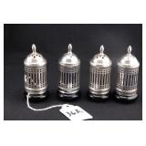 SET OF (4) STERLING & COBALT SHAKERS