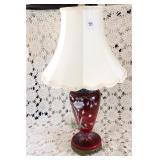 19TH CENTURY BOHEMIAN CONVERTED OIL LAMP