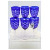 SET OF (6) BACCARAT WINE GOBLETS