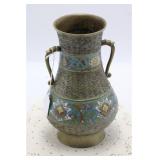 JAPANESE BRONZE ENAMEL VASE