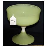 CAMBRIDGE PRIMROSE? COMPOTE (URANIUM GLASS)