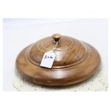 HANDMADE COVERED WOOD BOWL FRED METZGER