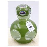 COMMEMORATIVE ART GLASS DECANTER W/STOPPER