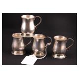 SET OF (4) MINIATURE STERLING SILVER MUGS