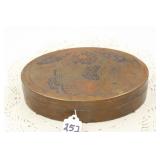 ARTNOUVEAU EMBOSSED COPPER OVAL BOX