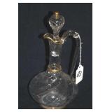 FRITZ HECKERT BOHEMIAN GLASS EWER