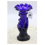 VICTORIAN COBALT BLUE HAND VASE