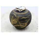 1920S TO 1940S JAPANESE SATSUMA MATTE BLACK VASE