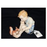 1944 ROSENTHAL BOY WITH SQUIRREL FIGURINE