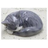 ROYAL COPENHAGEN SLEEPING TABBY CAT FIGURINE