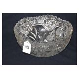 UNSIGNED CUT GLASS BOWL