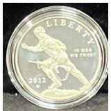 2012-W INFANTRY SOLDIER PROOF SILVER DOLLAR