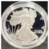 2003-W PROOF SILVER EAGLE W/BOX AND COA
