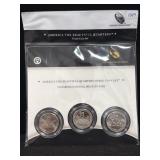 VICKSBURG NATIONAL MILITARY PARK 3-COIN SET