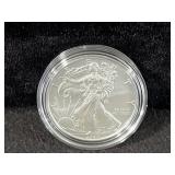 2020 UNC SILVER EAGLE - BOX AND COA