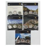 (5) AMERICA THE BEAUTIFUL 3-QUARTERS SET -