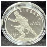 2012-W INFANTRY SOLDIER PROOF SILVER DOLLAR