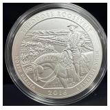 2016 5OZ SILVER UNCIRC. THEODORE ROOSEVELT ND COIN
