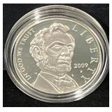 2009 ABRAHAM LINCOLN COMM. PROOF SILVER DOLLAR