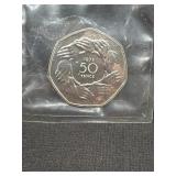 1973 ROYAL MINT GREAT BRITAIN 50 PENCE COIN