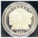 2011 U.S. ARMY COMM. PROOF SILVER DOLLAR