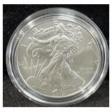 2019 UNC SILVER EAGLE - BOX AND COA