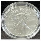 2019 UNC SILVER EAGLE - BOX AND COA