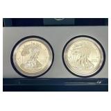 2013 AMERICAN EAGLE WEST POINT 2-COIN SILVER SET