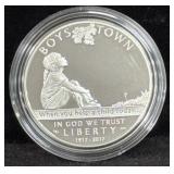 2017 BOYS TOWN CENT. COMM. PROOF SILVER DOLLAR
