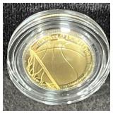 2020 BASKETBALL HALL OF FAME $5 GOLD PROOF COIN