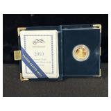 2010 AMERICAN EAGLE $10 PROOF GOLD 1/4 OZ COIN