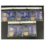 (5) PRESIDENTIAL COINS & FIRST SPOUSE MEDAL SETS