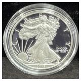 2015-W PROOF SILVER EAGLE - BOX AND COA
