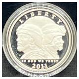 2011 U.S. ARMY COMM. PROOF SILVER DOLLAR