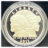 2011 U.S. ARMY COMM. PROOF SILVER DOLLAR