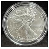 2019 UNC SILVER EAGLE - BOX AND COA