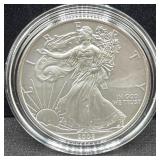 2008 UNC SILVER EAGLE - BOX AND COA