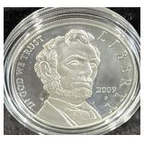 2009 ABRAHAM LINCOLN COMM. PROOF SILVER DOLLAR