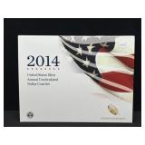 2014 U.S. MINT ANNUAL UNC DOLLAR COIN SET